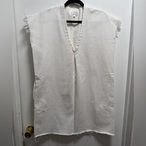 JAG Denim White Tunic Dress Sz OS Spring Summer Wedding Bride Western Cotton